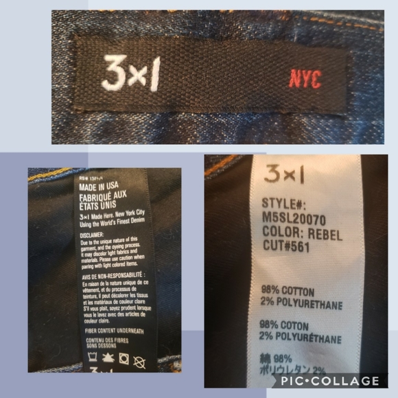 3x1 NYC M5 Low Rise Slim Selvedge Denim Jeans - Picture 6 of 7